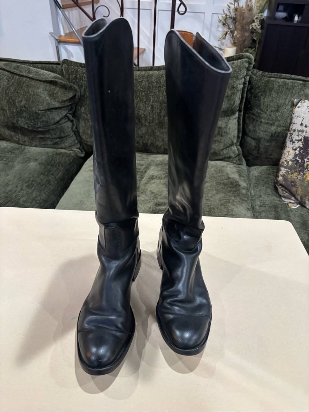 LORO PIANA Wellington Classic Riding Boots, Black Size 37.5/US 7.5